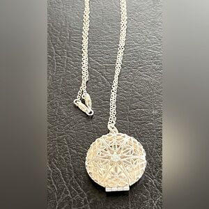 Vintage Sterling Silver locket necklace